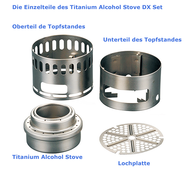 Titanium Alcohol DX Stove Set