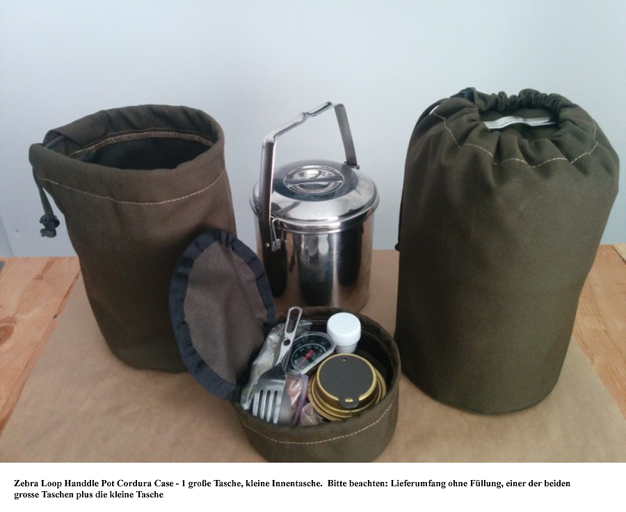 Firebox Zebra Loop Handle Pot Storage Bag 16